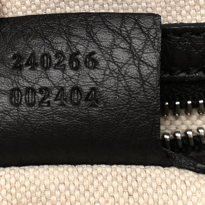 Gucci Pebbled Calfskin Medium Techno Horsebit Shoulder Flap Bag Black 7 of 10