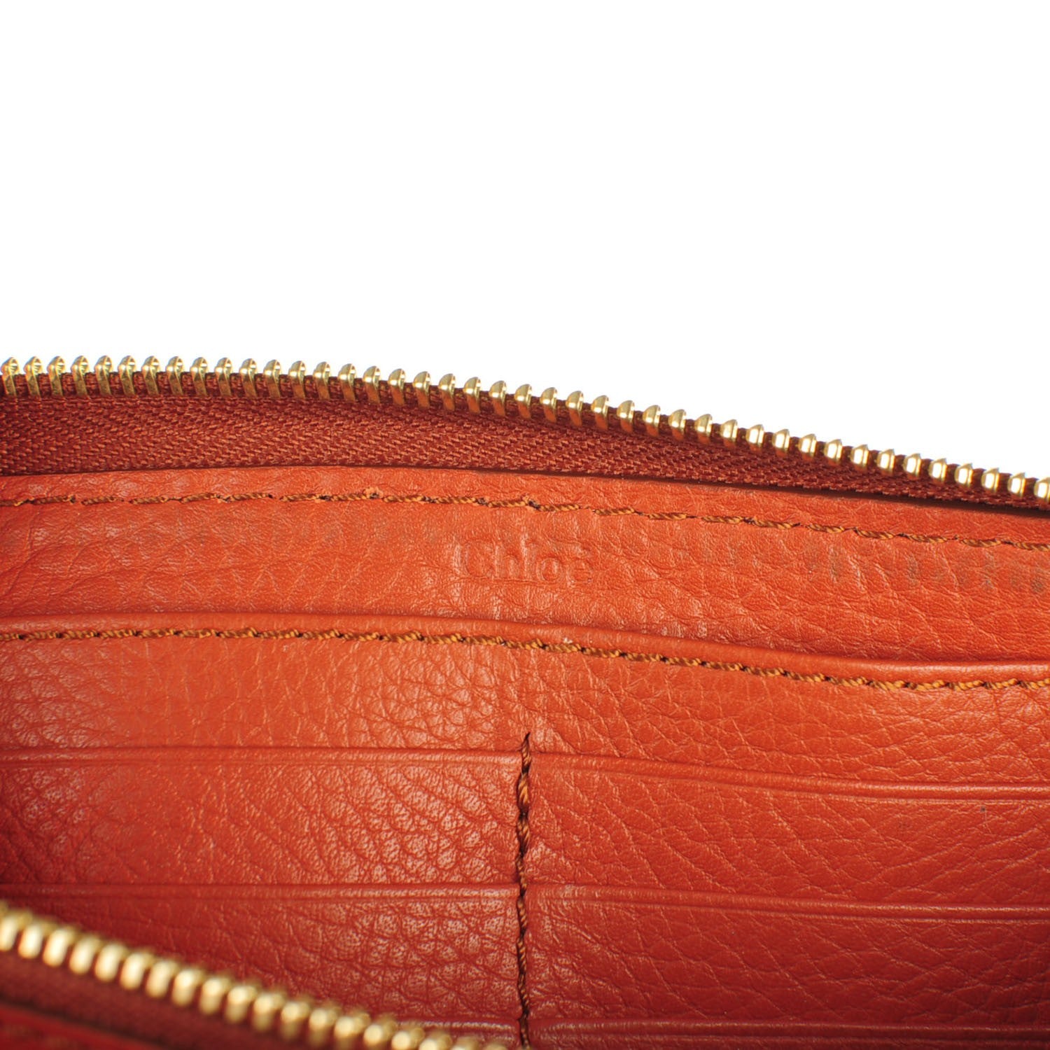 Chloe Grained Calfskin Marcie Long Zip Around Wallet Tan 6 of 8