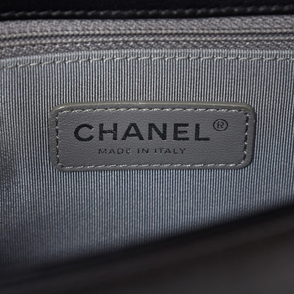 Chanel Calfskin Chevron Quilted New Medium Boy Flap Black 6 of 8