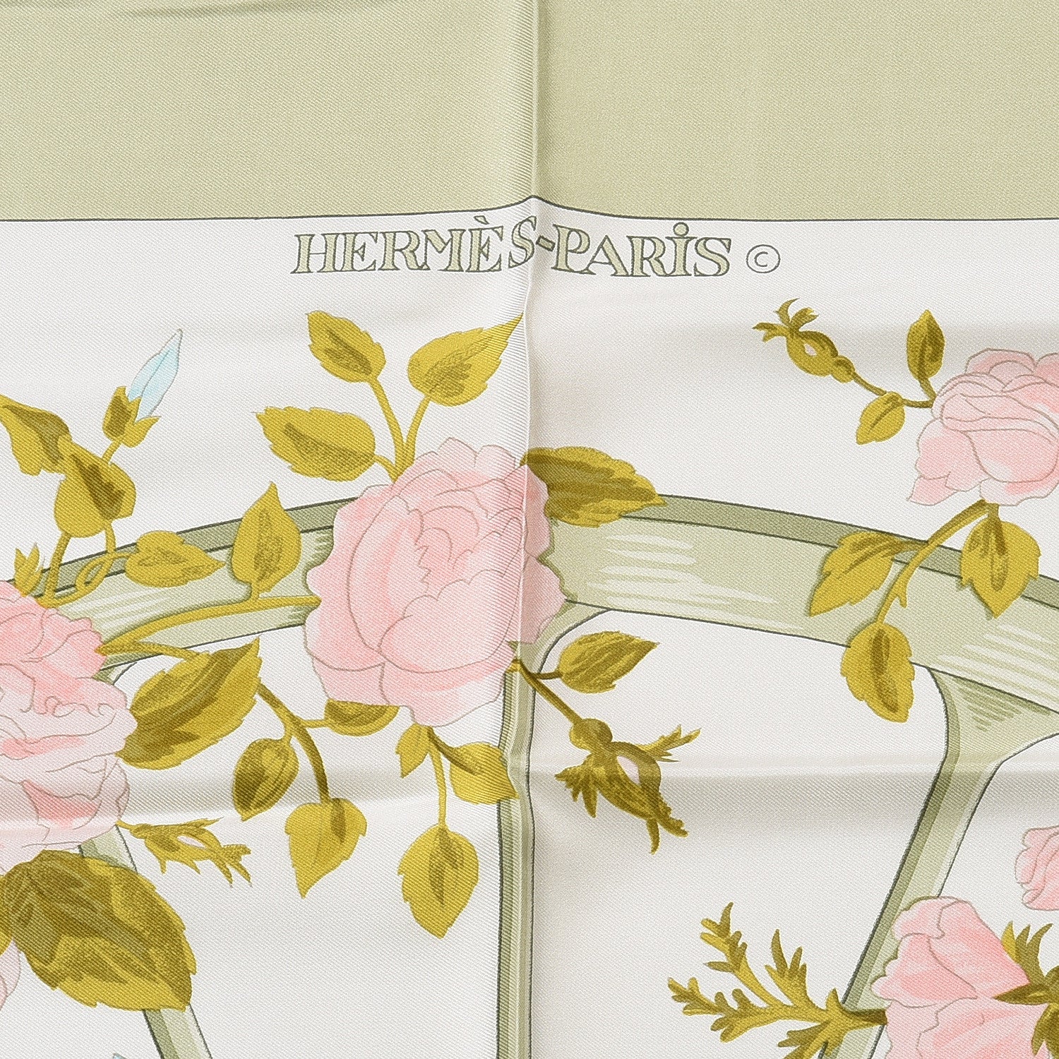 Hermes Jacquard Silk Romantique Scarf 90 5 of 5