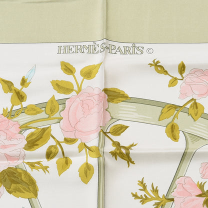 Hermes Jacquard Silk Romantique Scarf 90 5 of 5