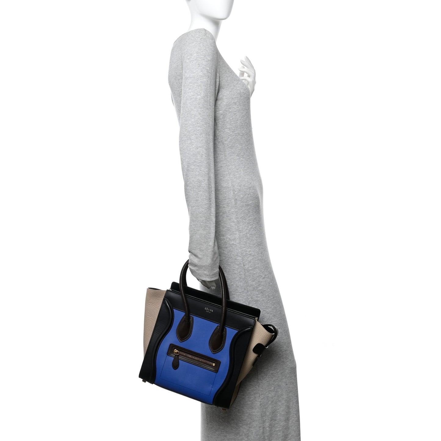 Smooth Calfskin Micro Tri-Color Luggage Indigo