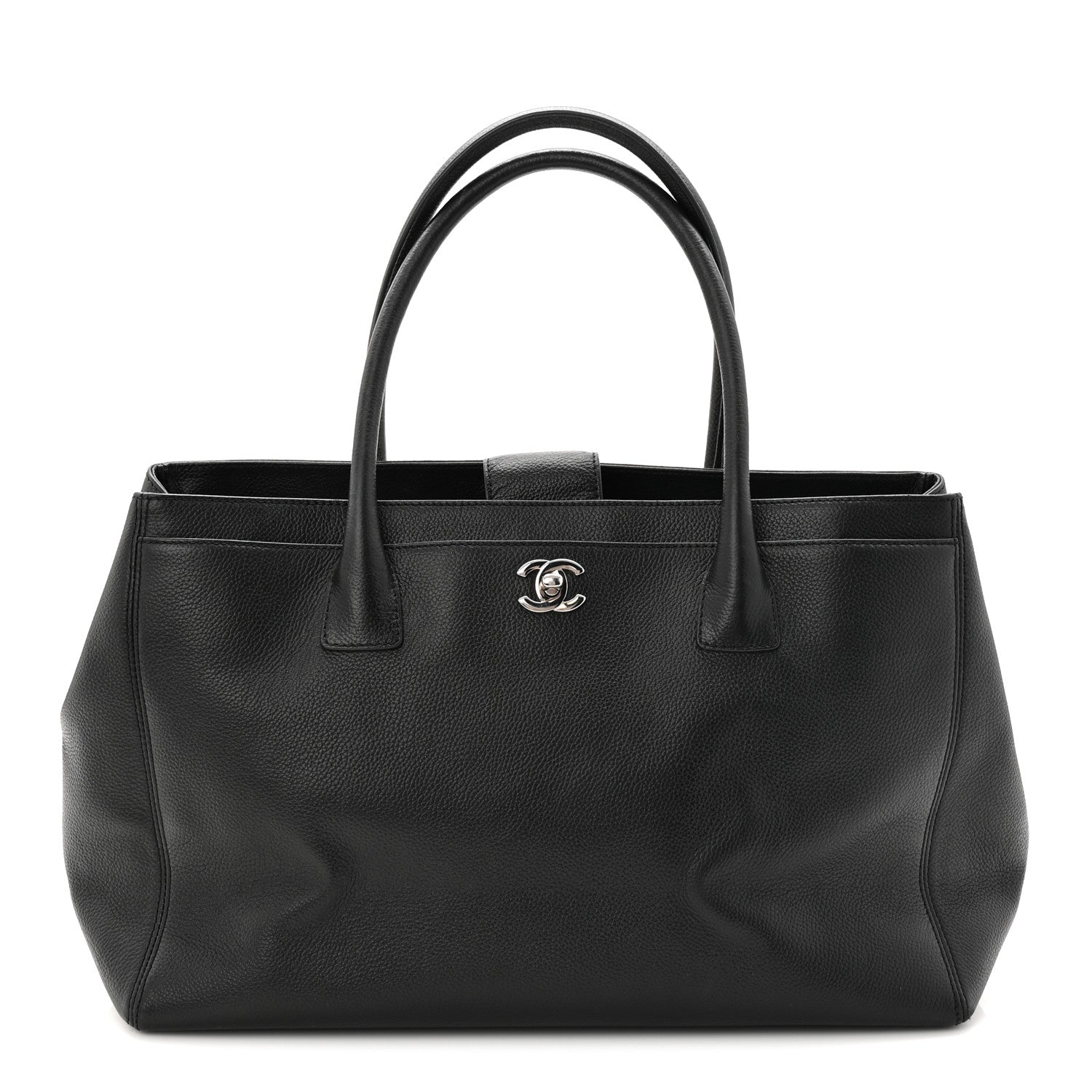 Chanel Calfskin Cerf Executive Shopper Tote Black 1 of 11