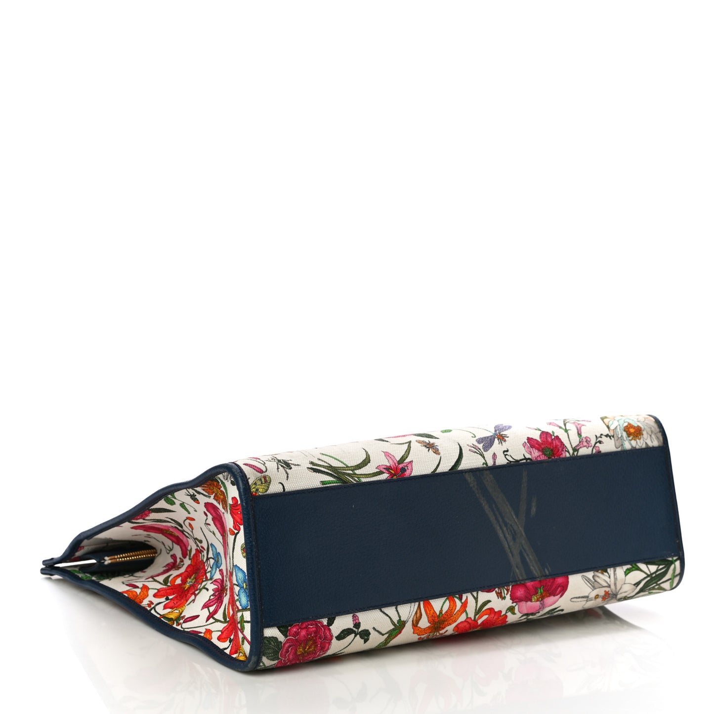 Canvas Large Flora Tote Navy Multicolor