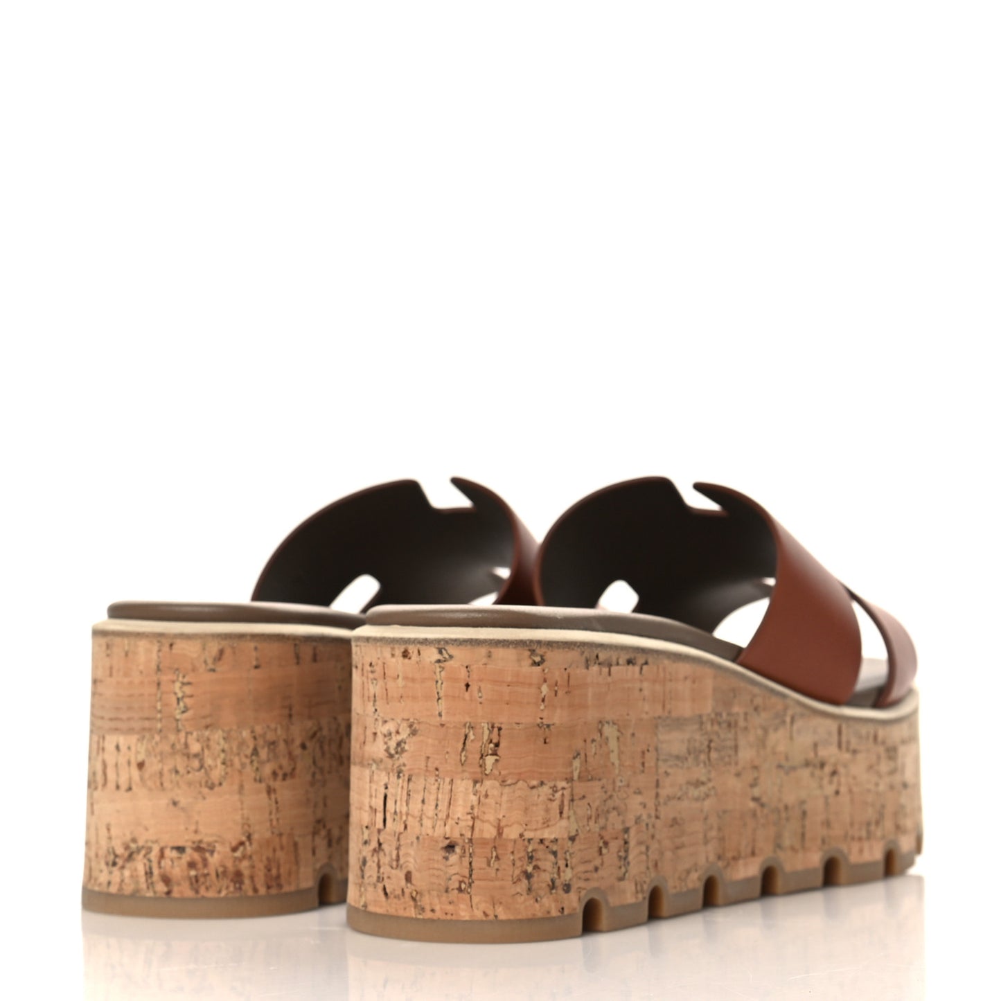 Calfskin Cork Eze 30 Sandals 37 Marron Glaise
