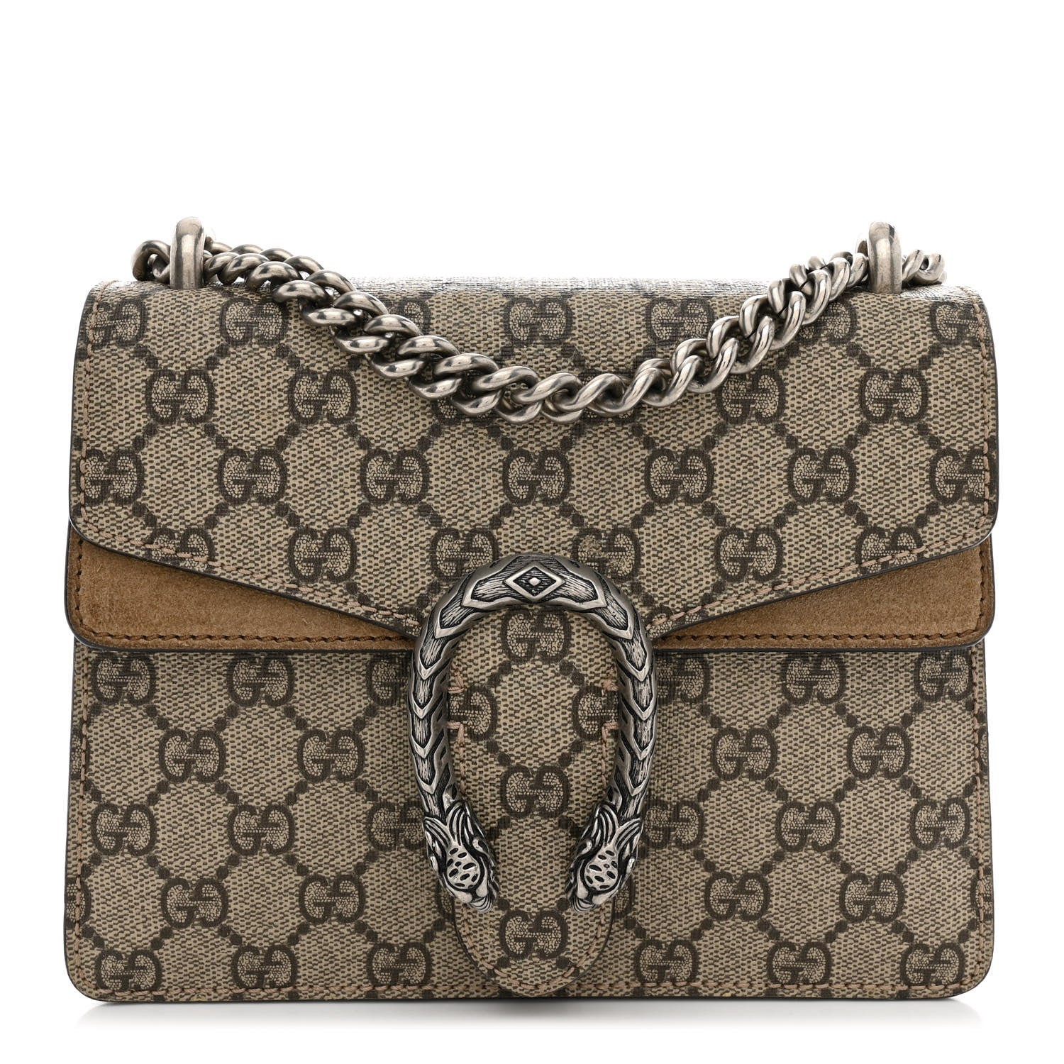 Gucci GG Supreme Monogram Mini Dionysus Shoulder Bag Taupe 1 of 10