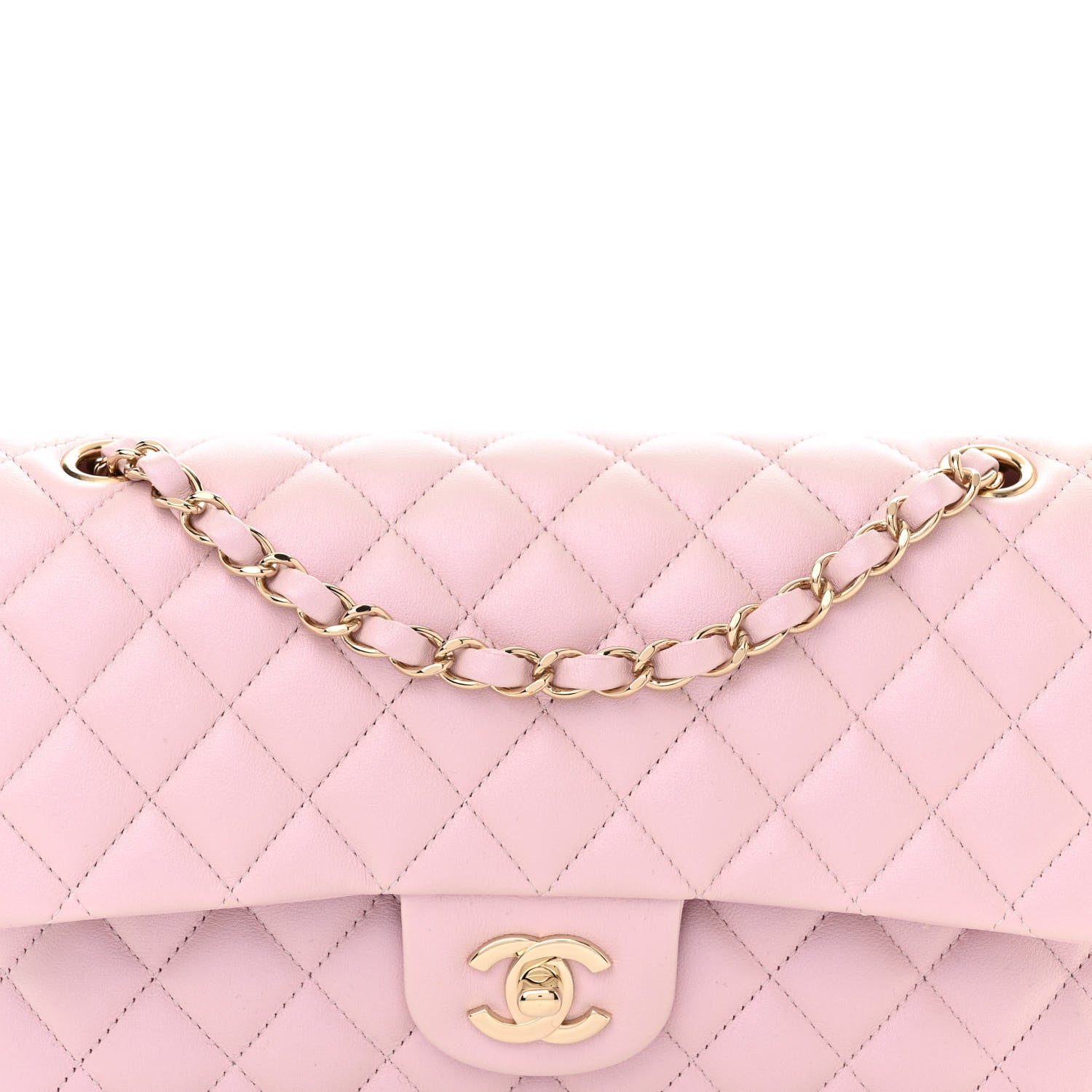 Chanel Iridescent Calfskin Quilted Medium Double Flap Pink 8 of 11