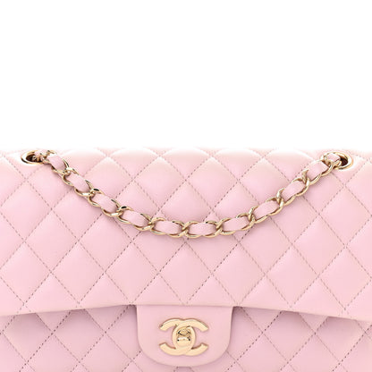 Chanel Iridescent Calfskin Quilted Medium Double Flap Pink 8 of 11