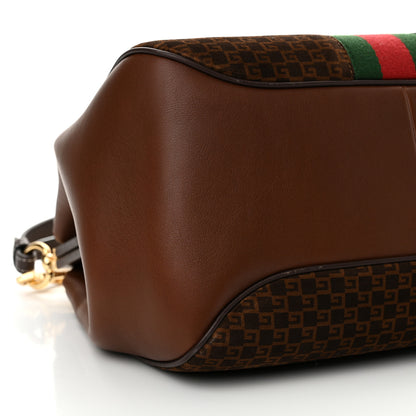 Gucci Suede GG Monogram Mini Virgo Tote Brown 9 of 10