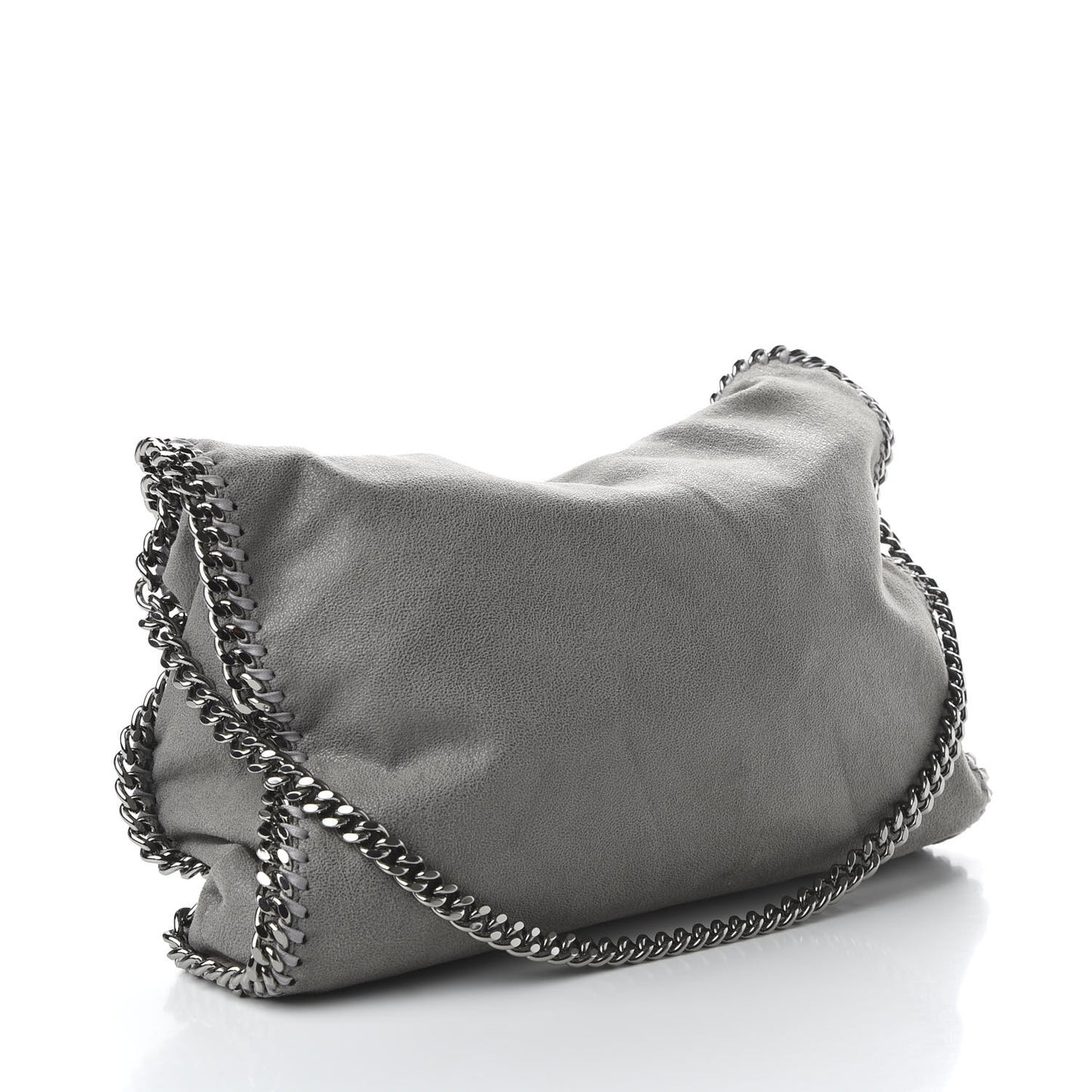 Shaggy Deer Falabella Fold Over Tote Grey