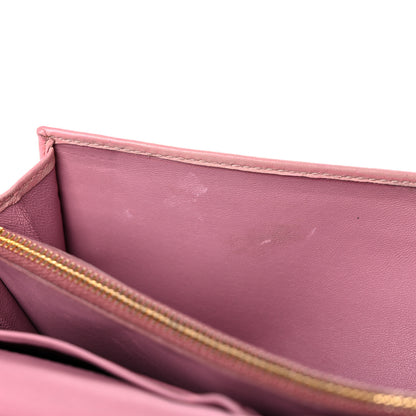 Miu Miu Nappa Matelasse Bicolor Wallet On Chain Loto Orchide 12 of 20