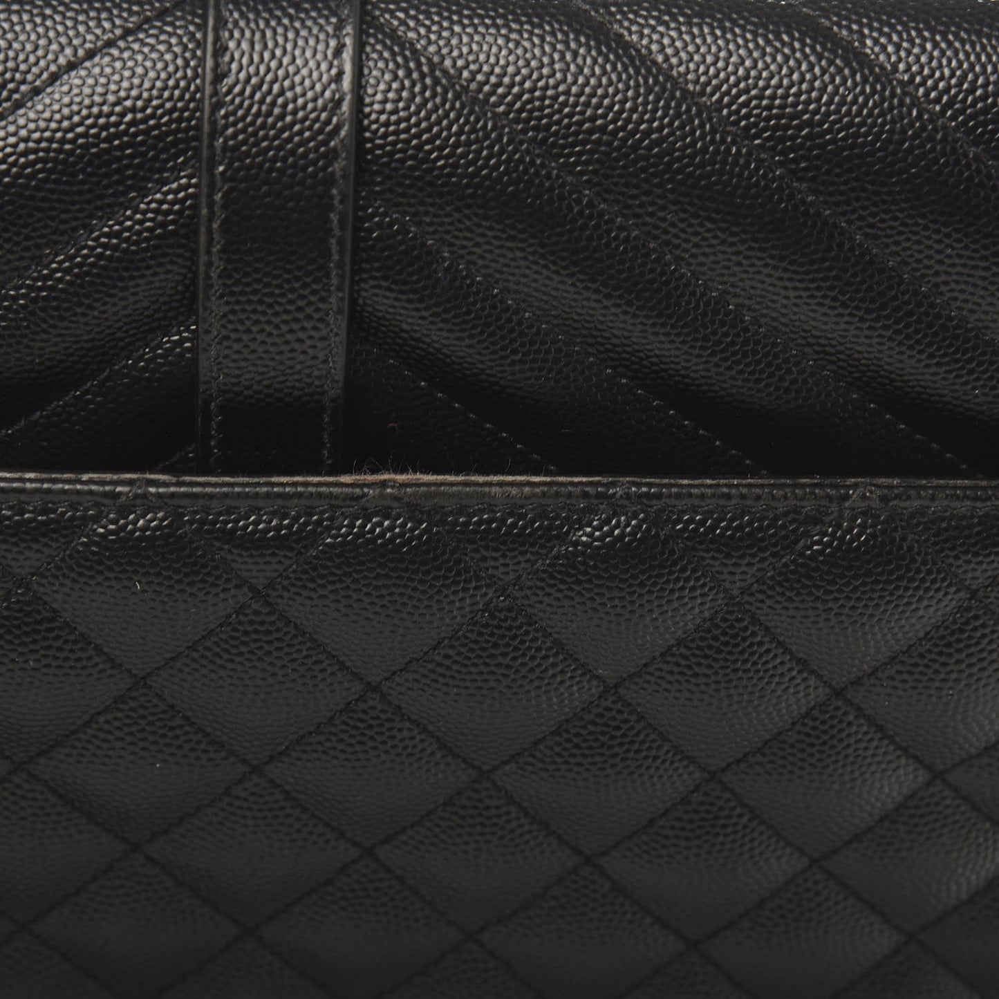 Grain De Poudre Large Tri-Quilt Monogram Satchel Black