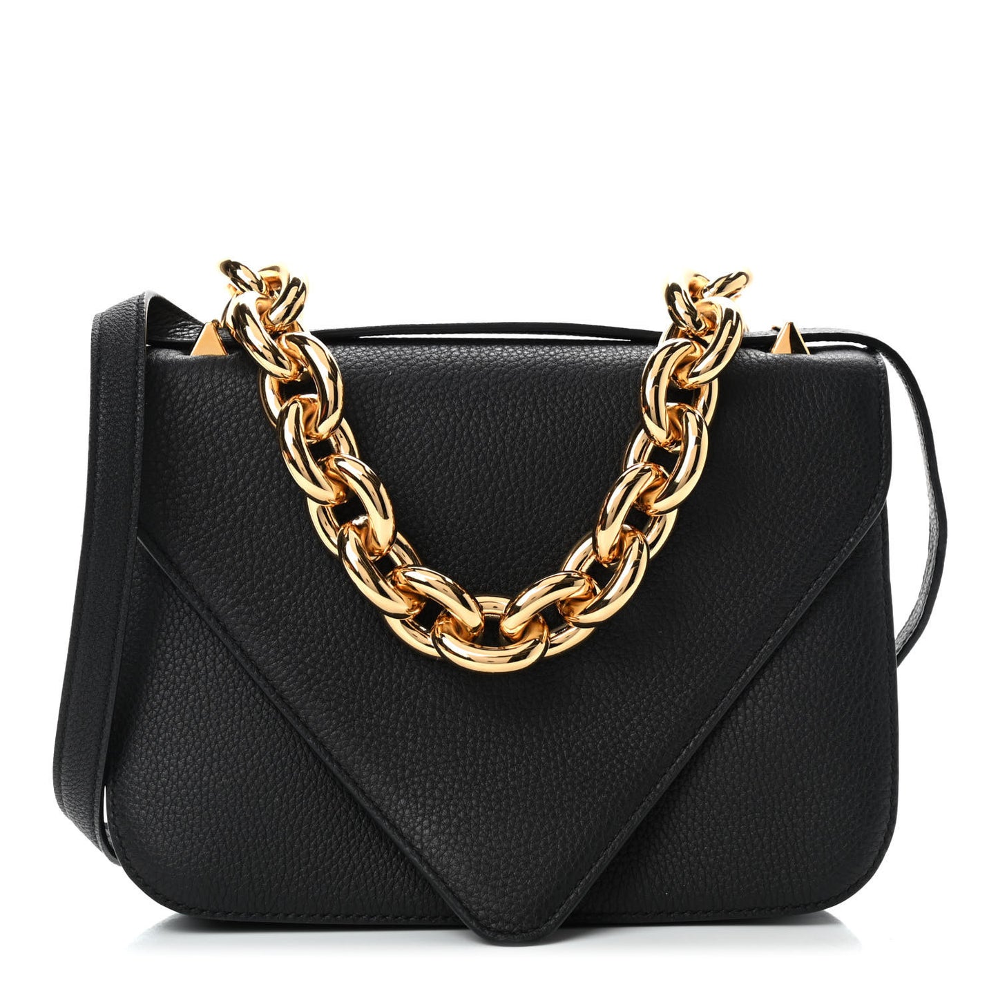 Calfskin Mount Envelope Bag Black