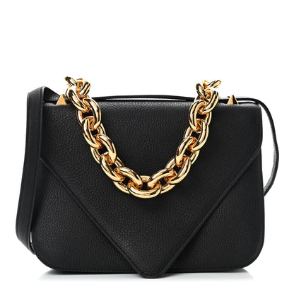 Bottega Veneta Calfskin Mount Envelope Bag Black 1 of 9