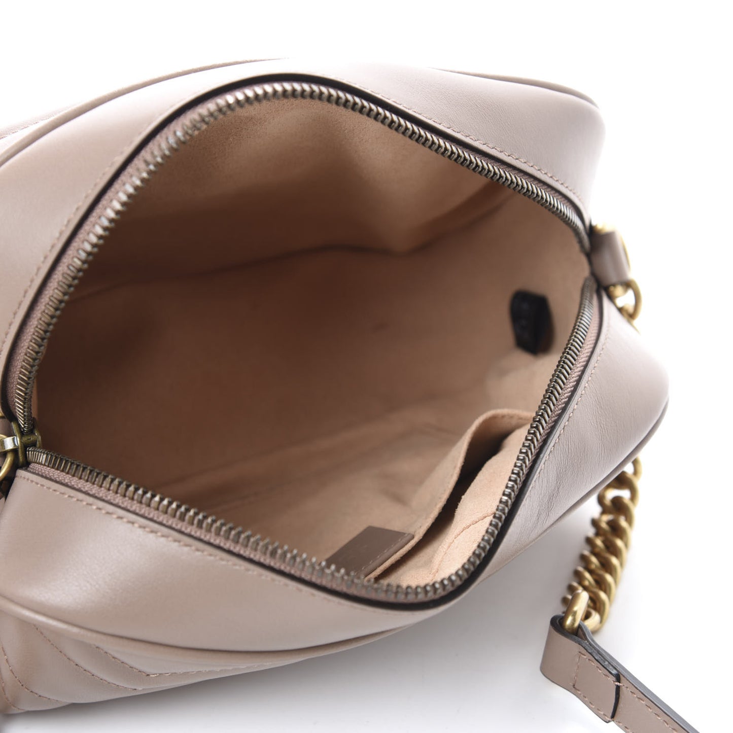 Calfskin Matelasse Small GG Marmont Chain Shoulder Bag Porcelain Rose