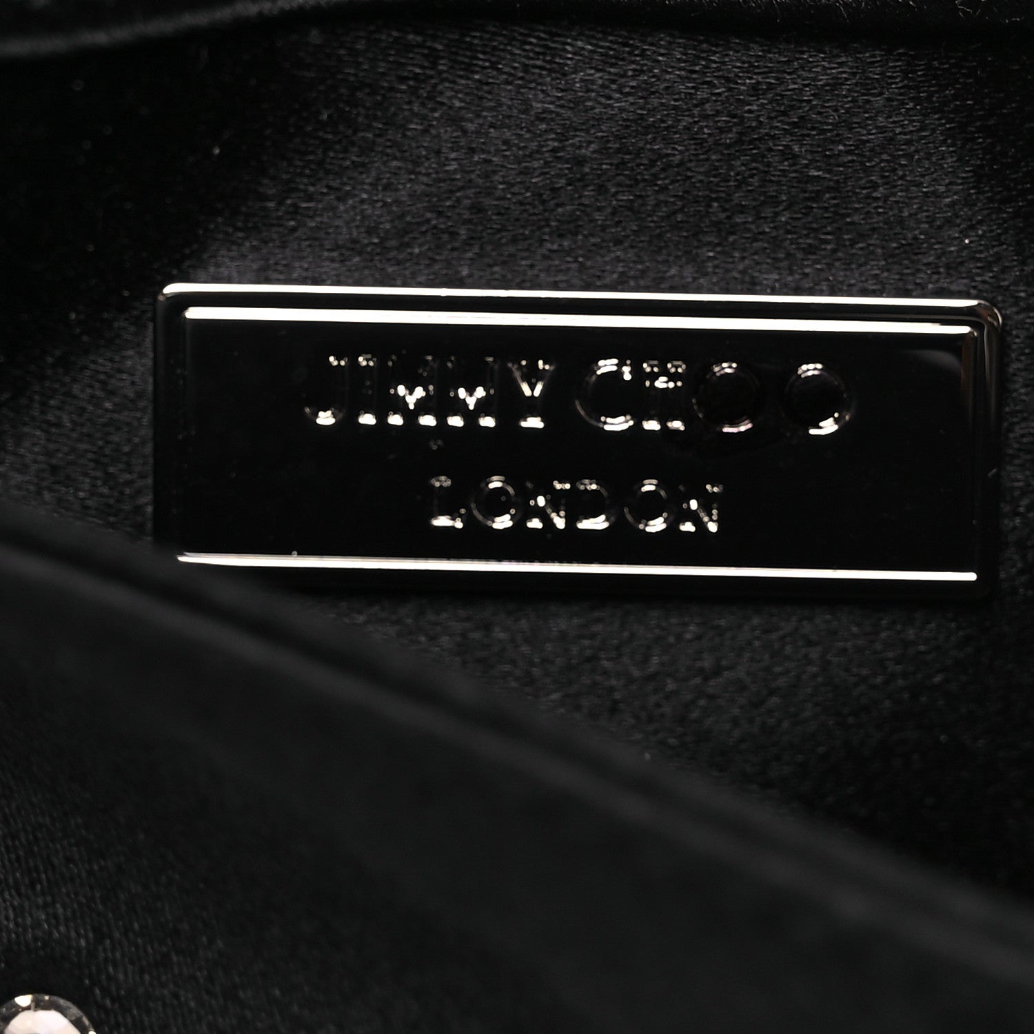 Jimmy Choo Satin Crystal Embellished Titania Clutch  Black 7 of 11