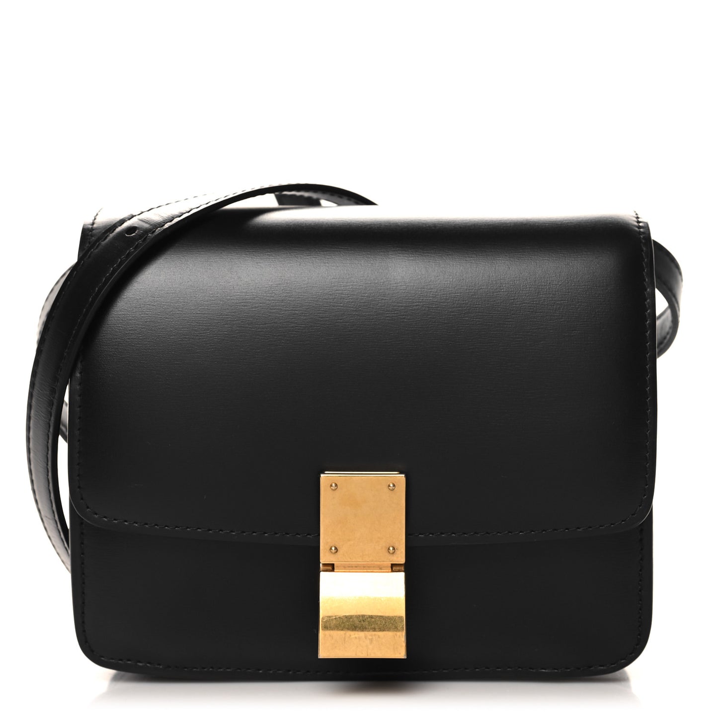 Box Calfskin Small Classic Box Flap Bag Black