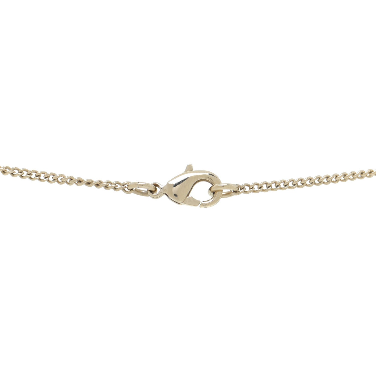 Chanel Pearl CC Double Heart Drop Necklace Pearly White Gold 5 of 6