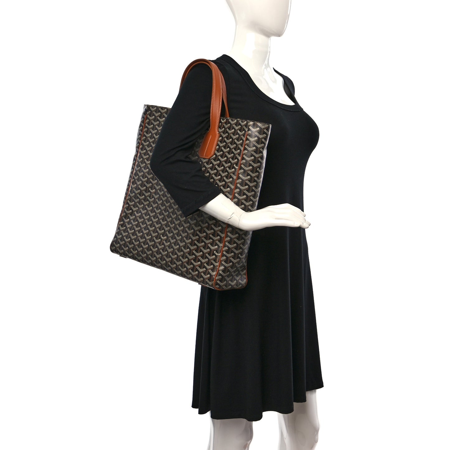 Goyardine Voltaire III Tote Black Gold