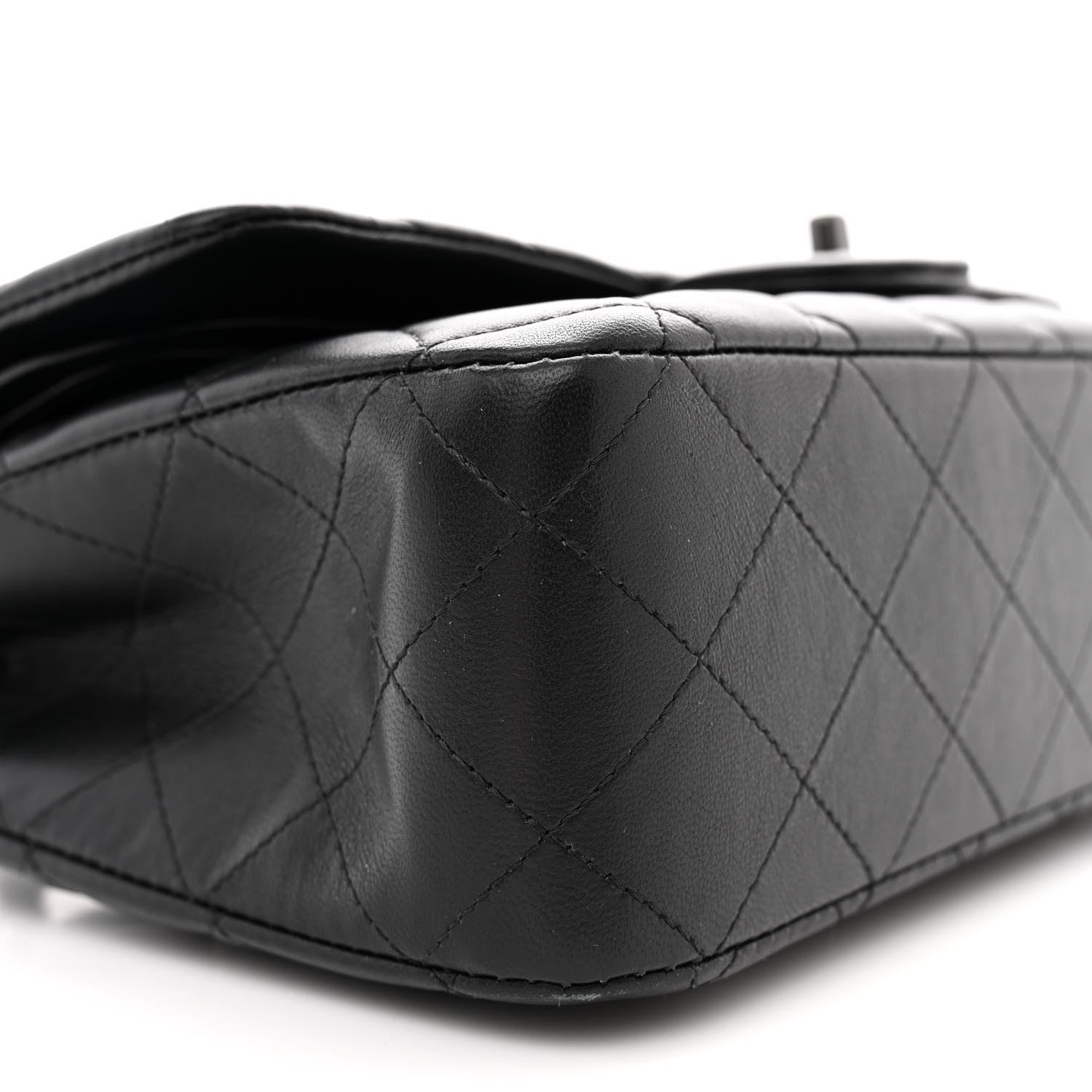 Chanel Lambskin Quilted Medium Double Flap So Black 10 of 11