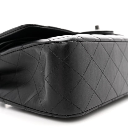 Chanel Lambskin Quilted Medium Double Flap So Black 10 of 11