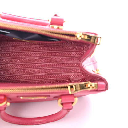 Prada Saffiano Lux Micro Galleria Double Zip Tote Peonia 4 of 4