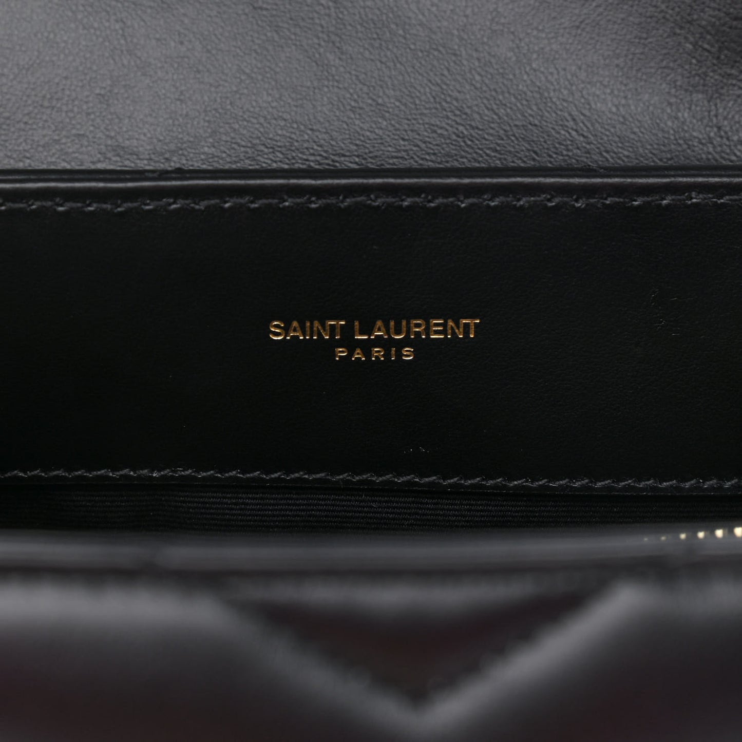 Calfskin Y Quilted Monogram Medium Loulou Chain Satchel Black