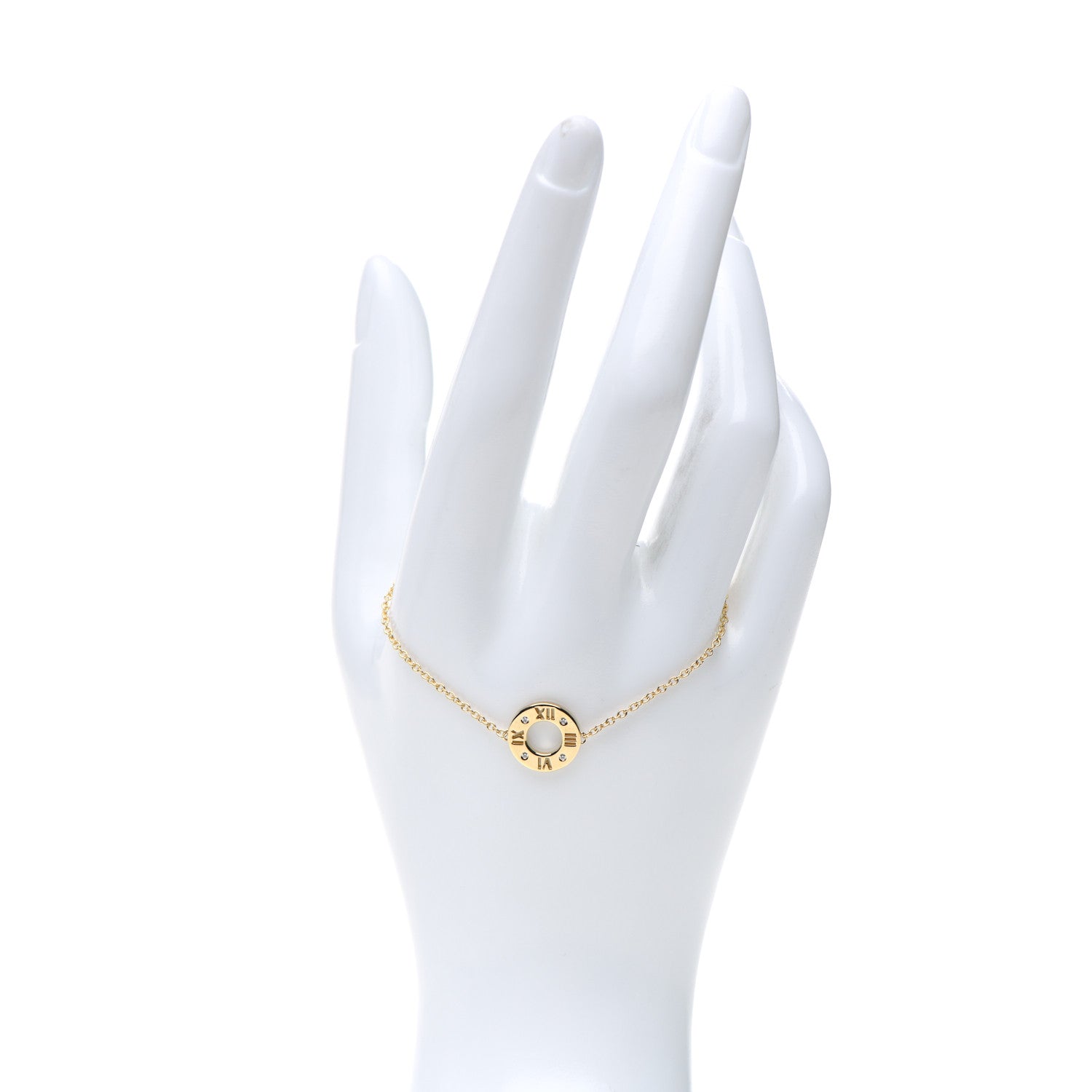 Tiffany 18K Yellow Gold Diamond Atlas Pierced Bracelet 2 of 5