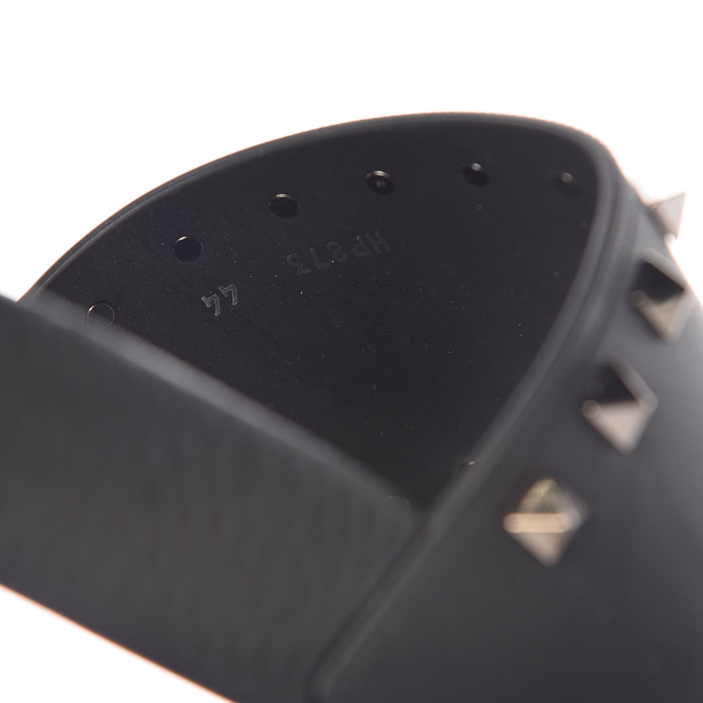 Rubber Rockstud Slide Sandals 44 Black