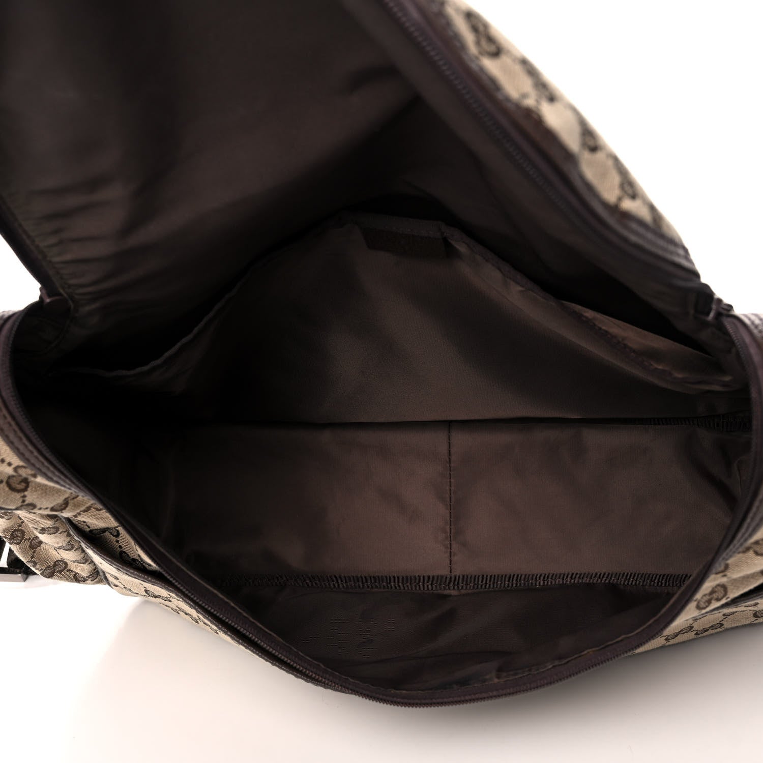 Gucci Monogram Natural Pigskin Large Diaper Bag Beige Ebony Cocoa Dark Chocolate 6 of 17