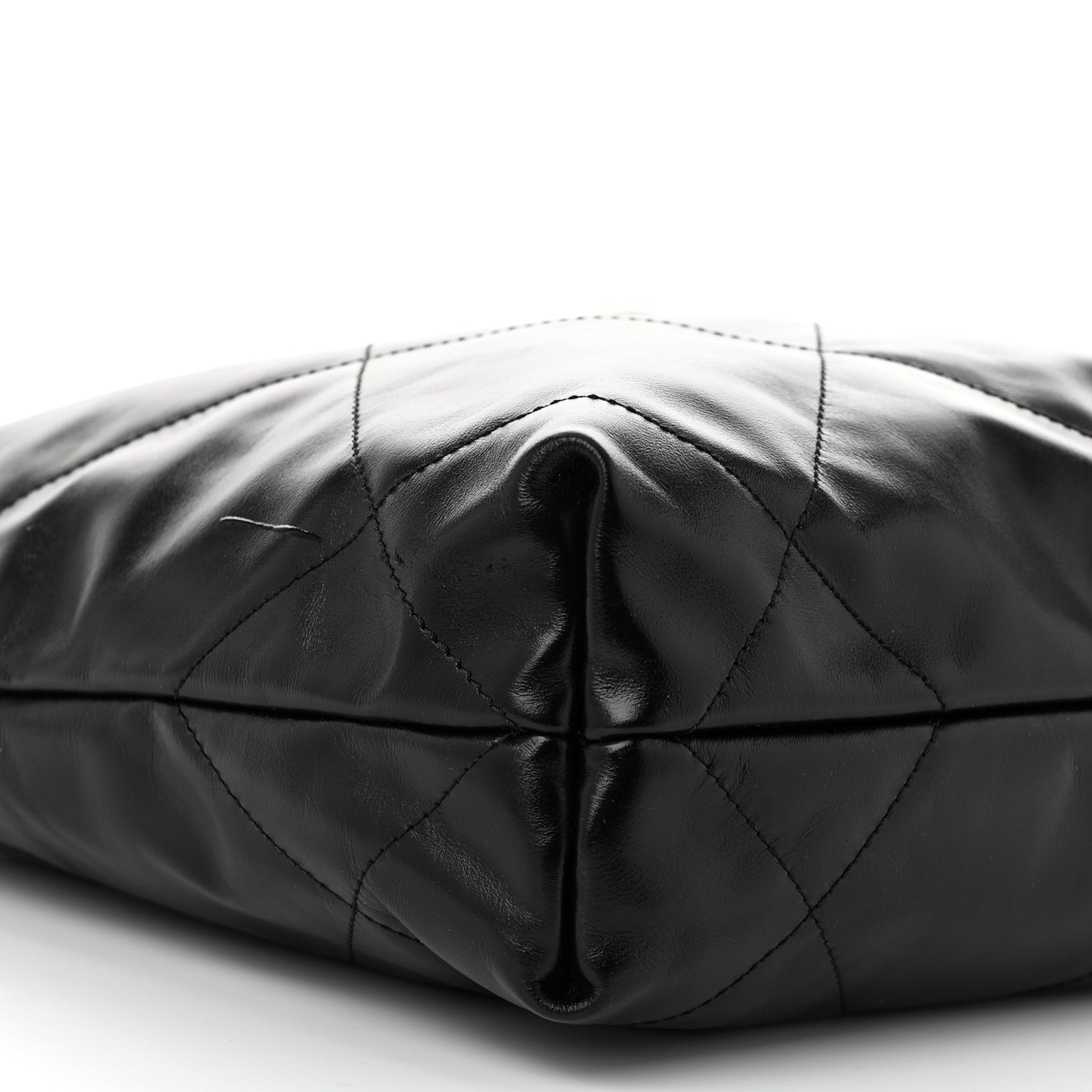Shiny Calfskin Quilted Small Chanel 22 Black