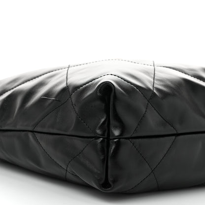 Chanel Shiny Calfskin Quilted Small Chanel 22 Black 10 of 11