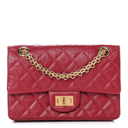 Chanel Aged Calfskin Quilted 2.55 Reissue Mini Flap Red 1 of 9