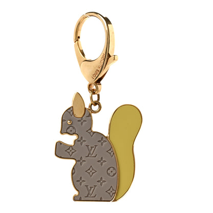 Louis Vuitton Resin Anamania Ecureil Squirrel Bag Charm Gris Art Deco 1 of 5
