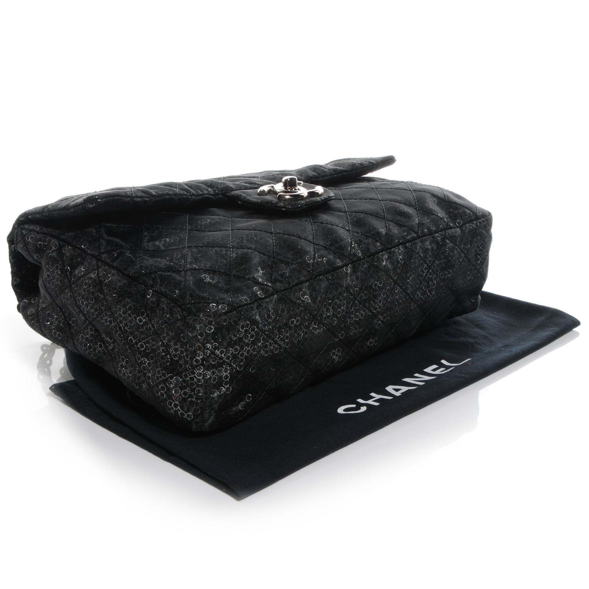 Chanel Hidden Sequin Maxi Flap Black 4 of 8