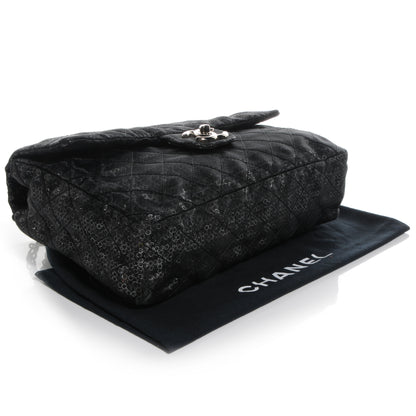 Chanel Hidden Sequin Maxi Flap Black 4 of 8