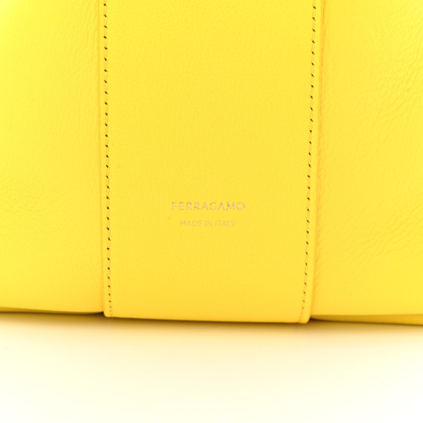 Calfskin Large Hug Pouch Yellow