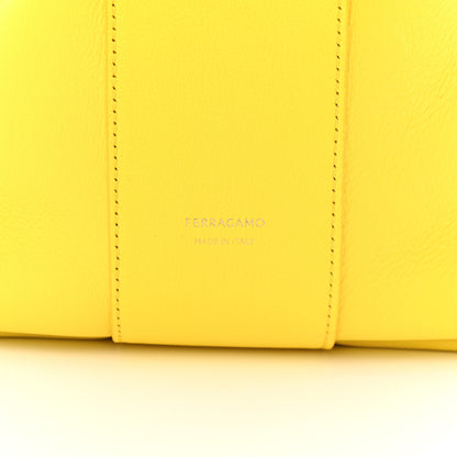 Salvatore Ferragamo Calfskin Large Hug Pouch Yellow 6 of 12