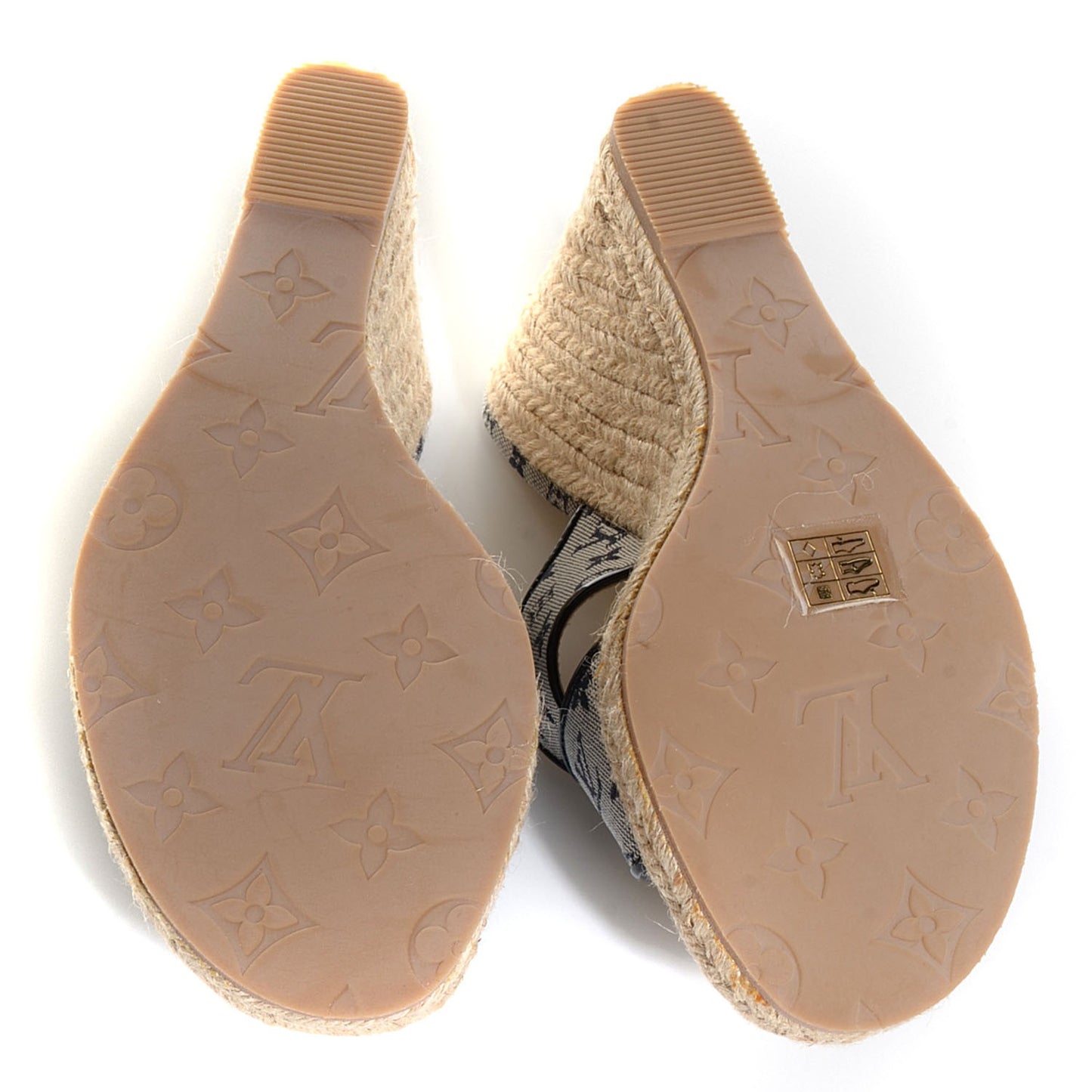 Mini Monogram Ibiza Open Toe Mules 37 Blue Nuit