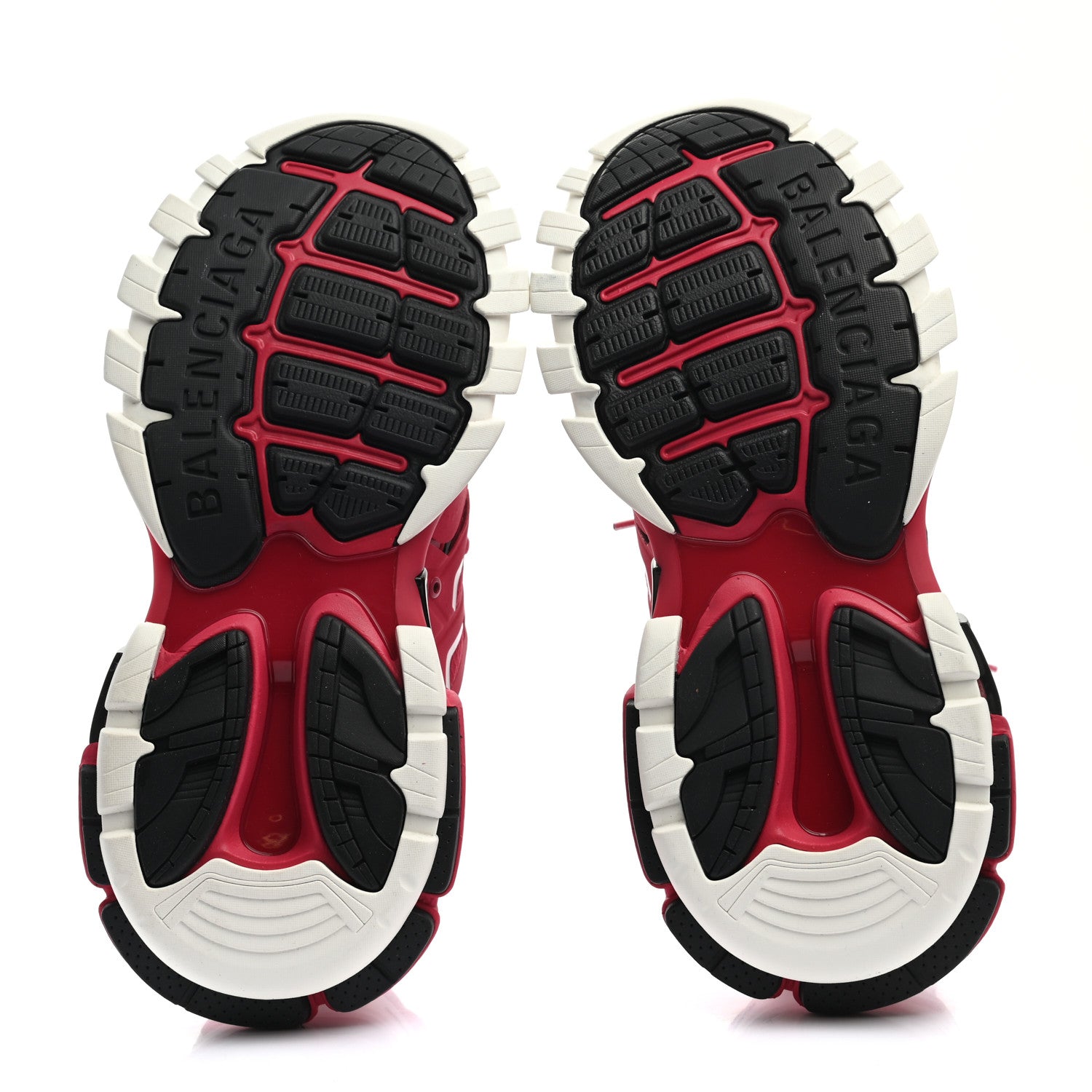 Balenciaga Mesh Nylon Womens Track Sneakers 39 Red White 5 of 8
