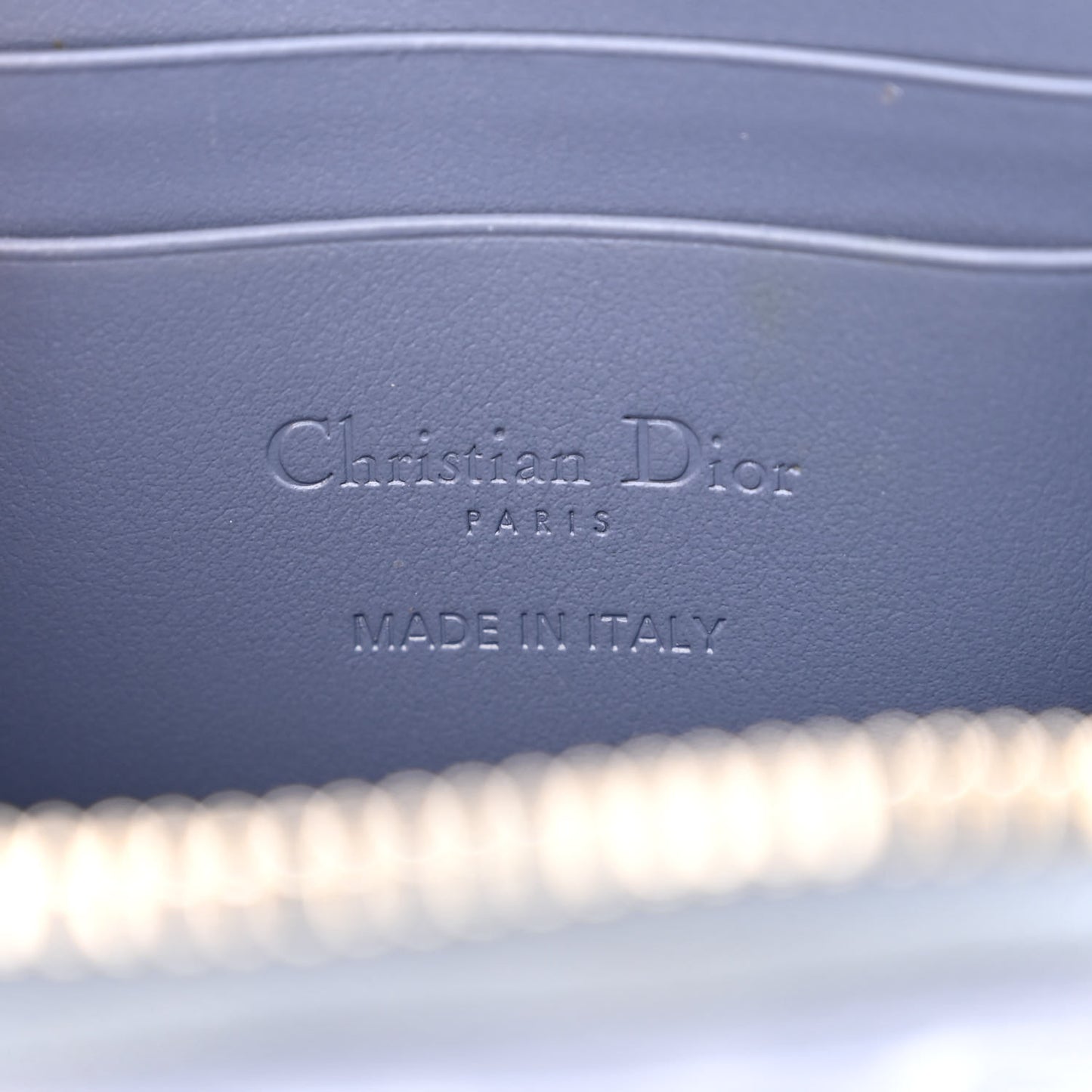Calfskin Cannage Diamond Cannage Phone Holder Blue