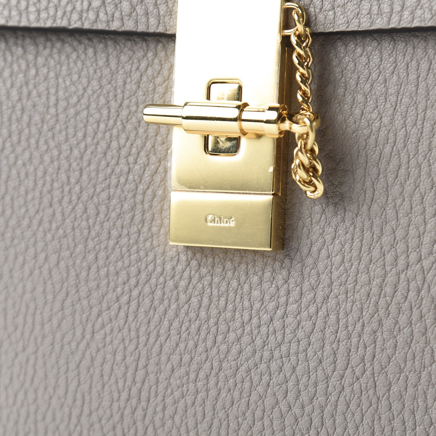 Chloe Grained Lambskin Drew Shoulder Bag Motty Grey 10 of 10