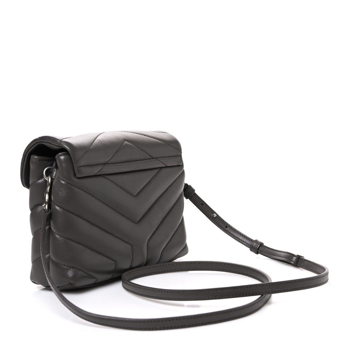 Saint Laurent Calfskin Y Quilted Monogram Toy Loulou Crossbody Bag Earth 3 of 10