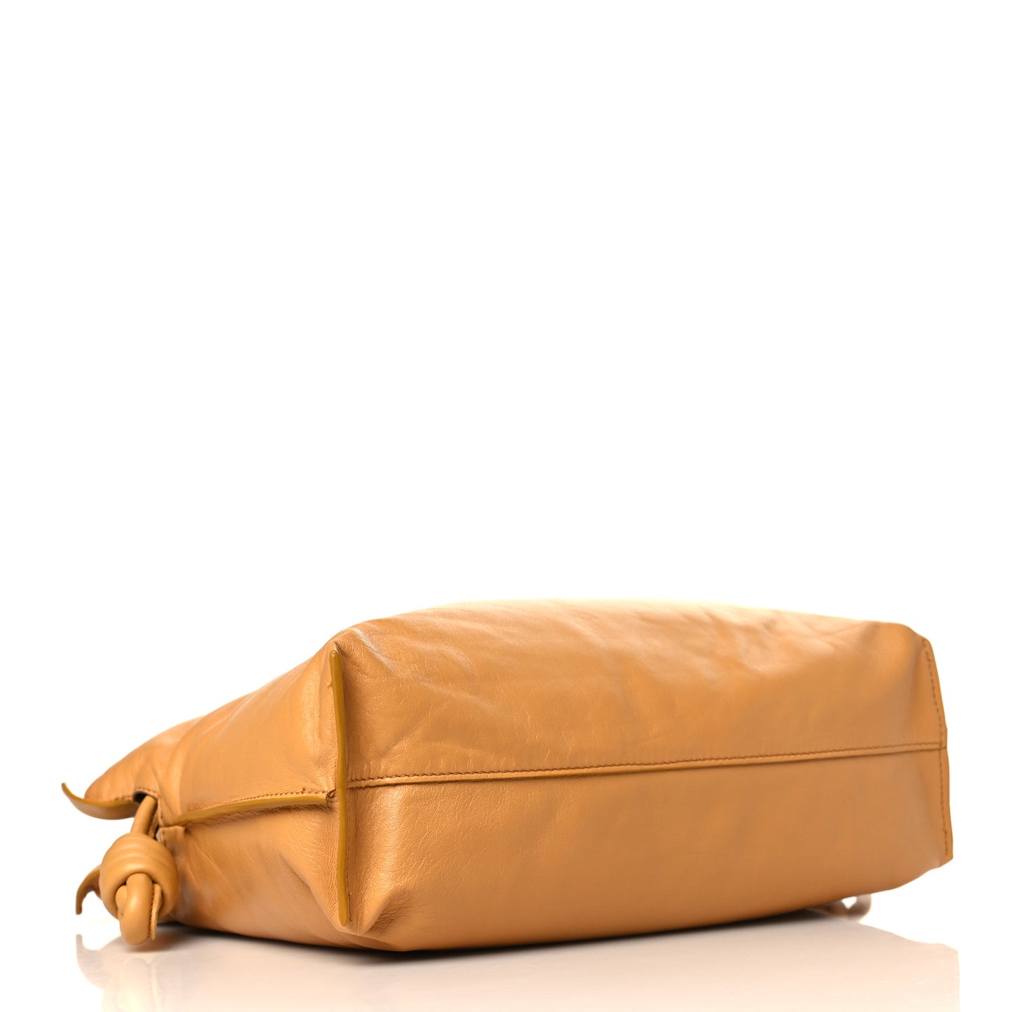 Calfskin Flamenco Puffer Knot Bag Camel