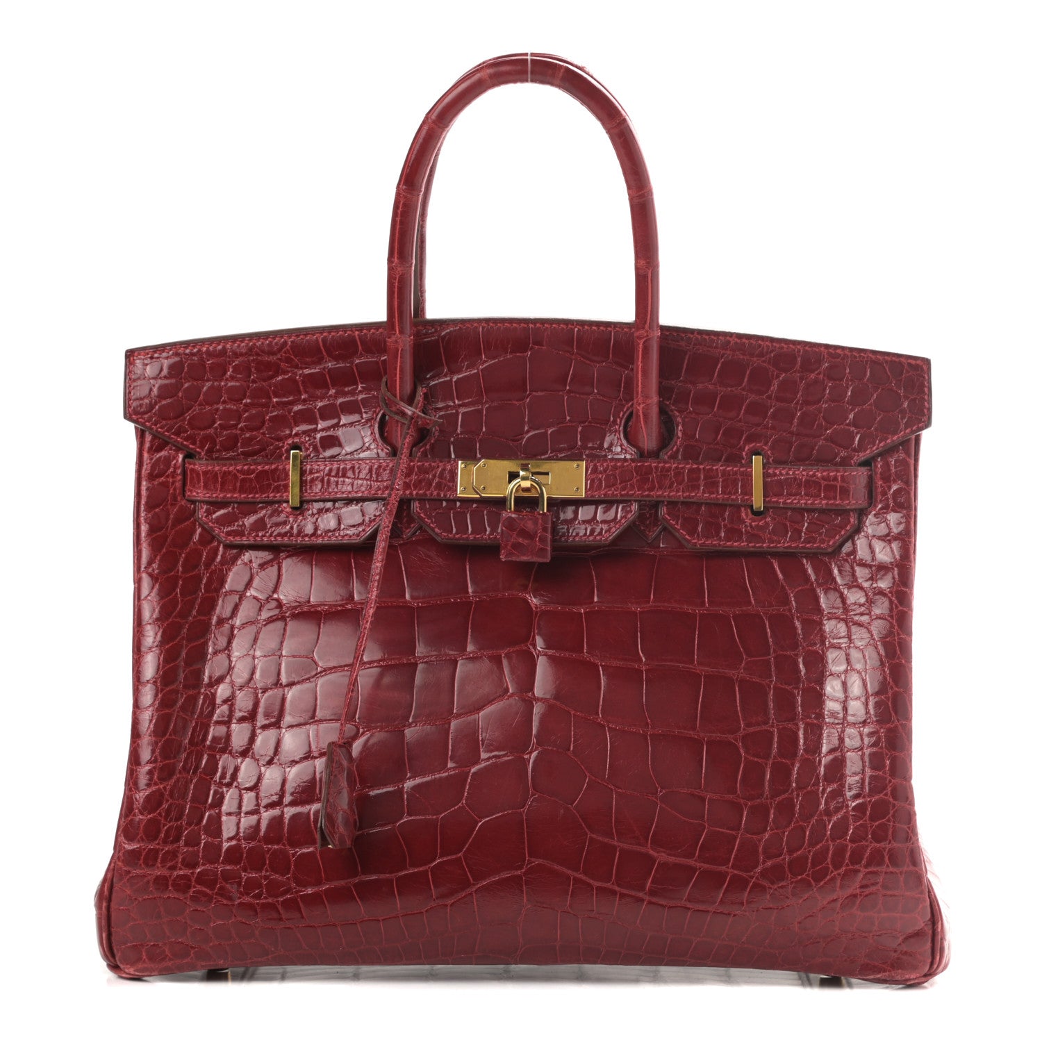 Hermes Shiny Alligator Birkin 35 Rouge Vif 1 of 38