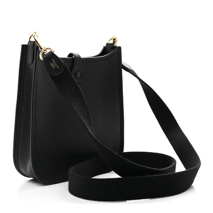 Hermes Taurillon Clemence Evelyne TPM Black 2 of 10