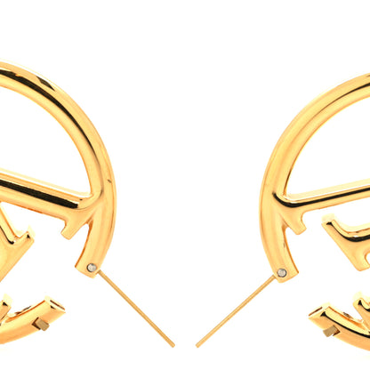 Louis Vuitton Metal Louise Hoop Earrings Gold 3 of 4