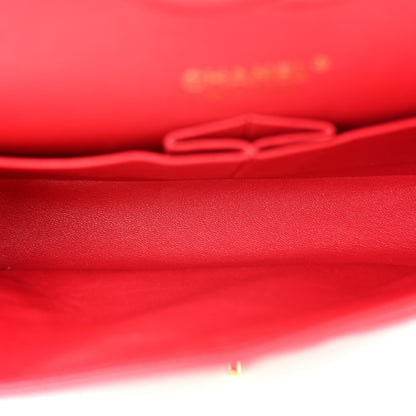 Chanel Lambskin Quilted Medium Double Flap Dark Pink 5 of 11