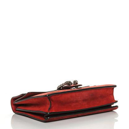 Gucci Suede Vitello Velvet Medium Dionysus Shoulder Bag Vulcanic Red 4 of 6