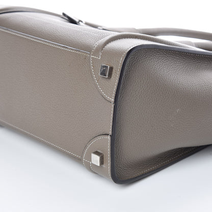 Celine Drummed Calfskin Micro Luggage Souris 9 of 9